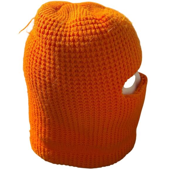 Orange Knit Ski Mask - Picture 2 of 7